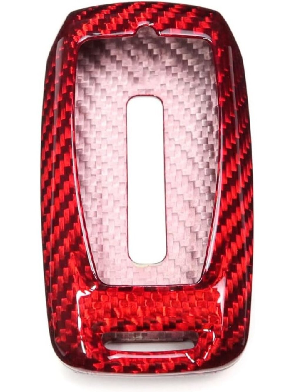 Sleek Red Carbon Fiber Key FOB Cover for Dodge RAM 1500 2500 3500 - Key Shell